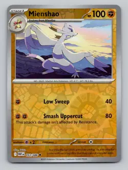 Reverse Holo Mienshao 053/086 Uncommon White Flare Pokemon - Image 1