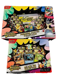 Pokemon TCG Mega Ascended Heroes Poster Collection And Deluxe Pin Collection - Image 1