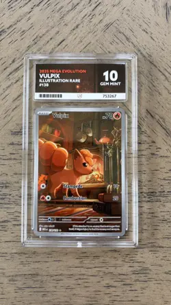 Pokemon TCG Vulpix 138/132 Mega Evolution Ir Ace 10 psa - Image 1