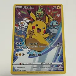 Pikachu - SWSH020 Full Art Pokemon Sword & Shield Promo Ultra Rare Holo - Image 1