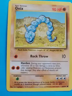 Pokemon Base Set Shadowed 56/102 Onix 1st Edition - Image 1