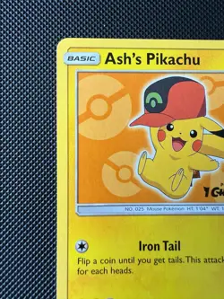 Pokemon TCG: Ash’s Pikachu “I Choose You” Black Star Promo SM110 - Image 3