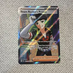 Pokemon TCG Team Rocket's Proton Sv10 Ultra Rare Full Art Holo Trainer 227/182 - Image 1