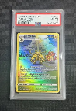 SEND AN OFFER - 2023 POKEMON CROWN ZENITH GG08 FULL ART/ELECTIVIRE PSA 8 - Image 3
