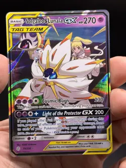 Solgaleo & Lunala GX 75/236 Cosmic Eclipse SM Pokemon English Tag Team NM - Image 3