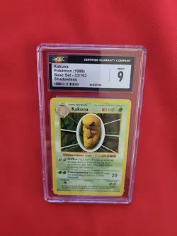 Pokemon: Kakuna #33/102 Shadowless Base Set 1999 Vintage WOTC - CGC 9 MINT - A82 - Image 4