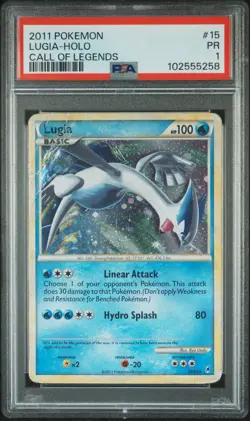 PSA 1 Lugia 15/95 Call of Legends Holo Pokemon Slab - Image 1
