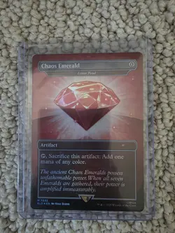 Chaos Emerald Red Foil - Lotus Petal - Sonic Secret Lair - Magic MTG IN HAND - Image 1