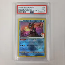 PSA 9 Radiant Greninja #046 2023 Pokemon Play! Prize Pack: Series 3 - Image 1
