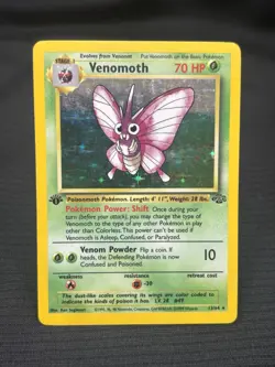 Pokemon TCG Venomoth 13/64 Jungle 1999 Holo Rare WOTC 1st Edition - Image 1