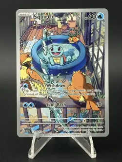Pokemon Squirtle 148/142 Sv07 Stellar Crown Illustration Rare Holo Full Art - Image 1