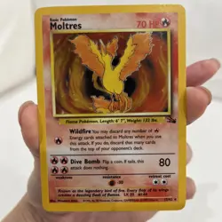 Moltres 12/62 Fossil Unlimited (1999) Holo Rare Vintage WOTC Pokemon TCG - Image 1