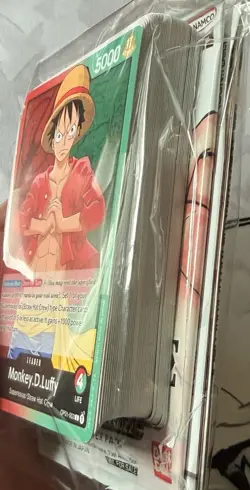 New Sealed Pre-Errata One Piece Monkey D. Luffy Demo Deck w Sealed Promo Pack - Image 4