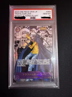 One Piece PSA 10 Trafalgar Law OP05-069 Manga Alt Art 2023 Japanese - Image 1