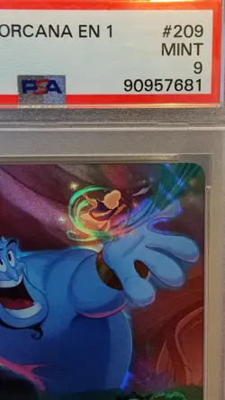 Double Sword Error Genie PSA 9 Enchanted Lorcana First Print Run *RARE! 209 - Image 3