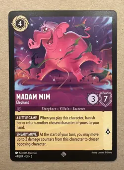 Madam Mim - Elephant 44/204 Disney Lorcana Shimmering Skies Regular - Super Rare - Image 1