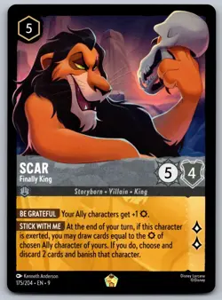 Disney Lorcana Scar Finally King 175/204 Azurite Sea NM - Image 1