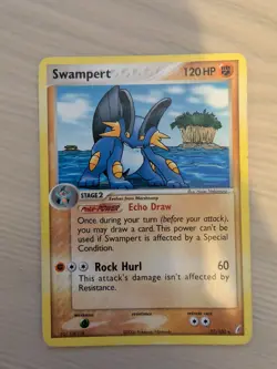 Swampert Reverse Holo Rare #27/100 Pokemon EX Crystal Guardians Card MP - Image 1