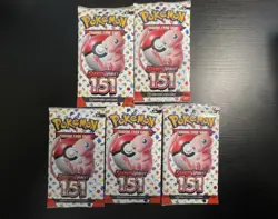 5X Sealed Pokemon 151 Booster Packs LOT - SV: Scarlet & Violet 151 - Image 1