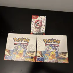 Pokemon TCG-2x Surging Sparks booster boxes-lot of 2 + 151 BB *factory sealed* - Image 1