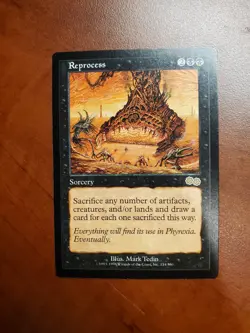 Reprocess Urza's Saga Black Rare Magic the Gathering Card - Image 1