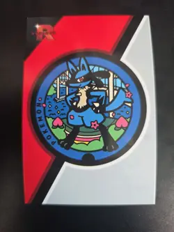 Pokemon Lucario Coin Cracked Ice Holo Team Rocket Card Database Set Peru - Image 1