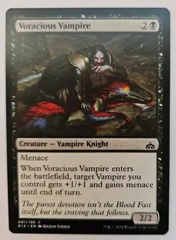 MTG Magic The Gathering Card Voracious Vampire Creature Vampire Knight Black RIX - Image 1