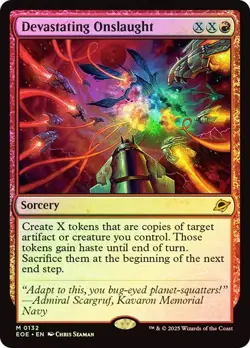 Devastating Onslaught (0132) - Edge of Eternities - Mythic Rare (Foil) - Image 1