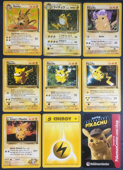 Pikachu 60/64 1st EDITION MINT RED CHEEKS + 8 CARDS UNIQUE PACK (ENG PT JPN) - Image 1