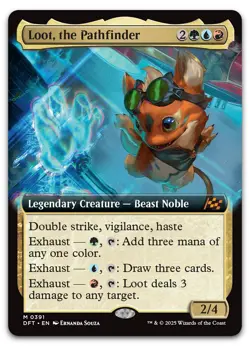 Loot, the Pathfinder (Extended Art) #391 (NM) Aetherdrift DFT Magic MTG - Image 1