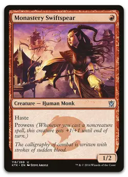 Monastery Swiftspear #118 (NM) Khans of Tarkir KTK Magic MTG - Image 1