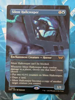 MTG * BORDERLESS* Duskmourn Rare SILENT HALLCREEPER NM - Image 1