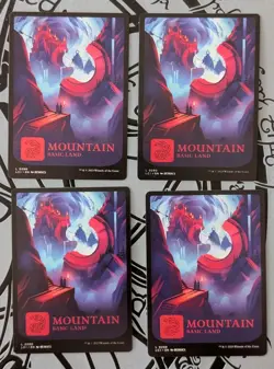 MTG 4 X * FULL ART* The Lost Caverns Of Ixalan MOUNTAIN NM - Image 2