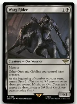 Warg Rider #826 (NM) Lord of the Rings LTR Magic MTG - Image 1