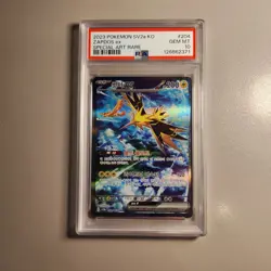 Korean 151 Pokemon Zapdos 204/165 Sar sv2a PSA 10 Gem Mint - Image 1