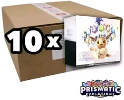 Pokemon TCG Prismatic Evolutions Case of 10x Sealed Elite Trainer Box ETB - Image 1