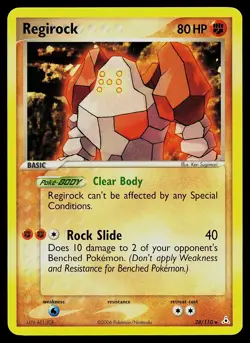 Pokemon Card - Regirock Holon Phantoms 28/110 Rare Non-Holo - Image 1