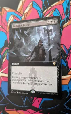 MTG*EXTENDED ART *Streets of New Capenna Commander Rare LETHAL SCHEME NM - Image 1