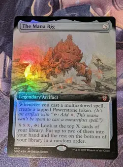MTG * FOIL EXTENDED ART * Dominaria United Commander Mythic THE MANA RIG NM - Image 1