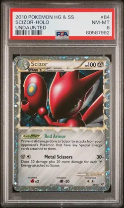 2010 POKEMON UNDAUNTED SCIZOR PRIME #84 ULTRA RARE PSA 8 NM #80587992 - Image 1