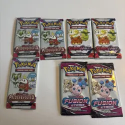 Pokemon TCG Scarlet & Violet , Paldea Evolved and Fusion Strike Fun Packs Sealed - Image 1