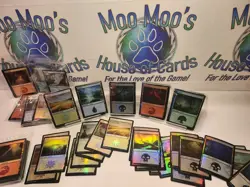 MAGIC THE GATHERING 100 BASIC LANDS 20EA ALL FOIL MTG NEAR MINT - Image 1