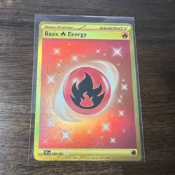 2023 Pokemon OBF EN #230/197 Basic Fire Energy Hyper Rare Mint - Image 1