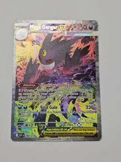 Mega Gengar EX Foil 284/217 Secret Rare Pokemon Ascended Heroes Sleeved On Open - Image 1