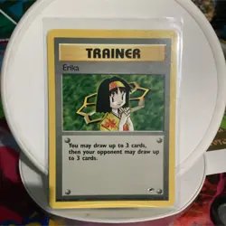 Pokemon Erika Gym Heroes Trainer Rare Unlimited Regular 16/132 English non-holo - Image 1