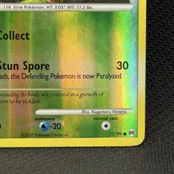 Pokemon Platinum Arceus Reverse Holo Tangela Card 77/99 HP - Image 4