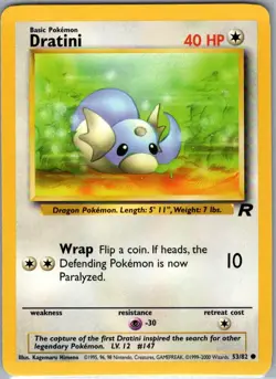 Dratini 53/82 Non Holo Team Rocket - Pokemon Card - NM - Image 1