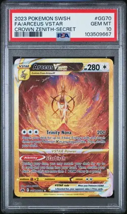 PSA 10 Arceus Vstar GG70Crown Zenith Galarian Gallery Secret Rare Pokemon Card - Image 1