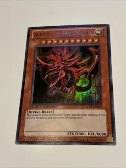 1996 Konami Yu-Gi-Oh SLIFER THE SKY DRAGON Card LC01-EN002 holo - Image 1