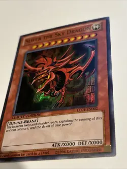 1996 Konami Yu-Gi-Oh SLIFER THE SKY DRAGON Card LC01-EN002 holo - Image 3